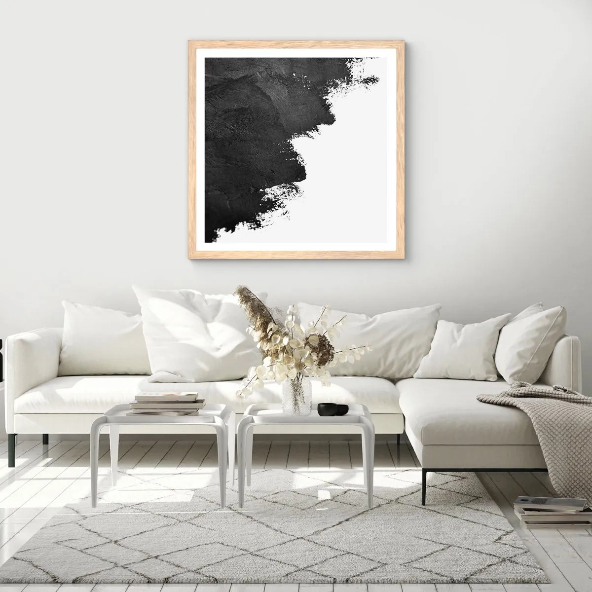Poster in cornice rovere chiaro - Gli elementi: la terra - 50x50 cm