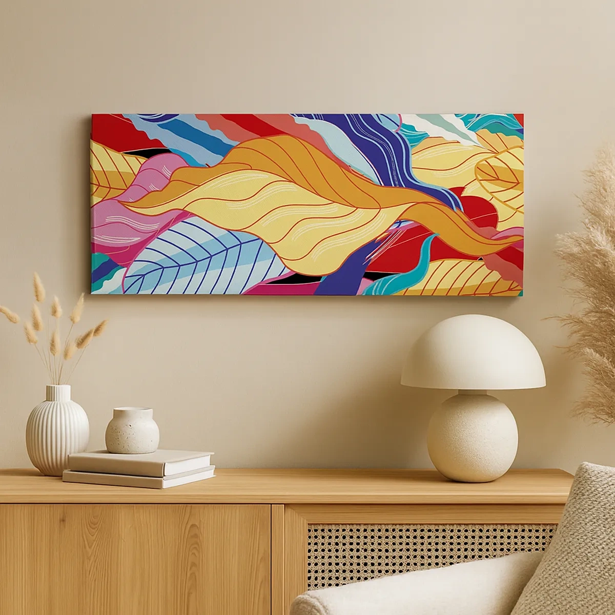 Quadro su tela - Stampe su Tela - Disordine colorato - 30x30 cm