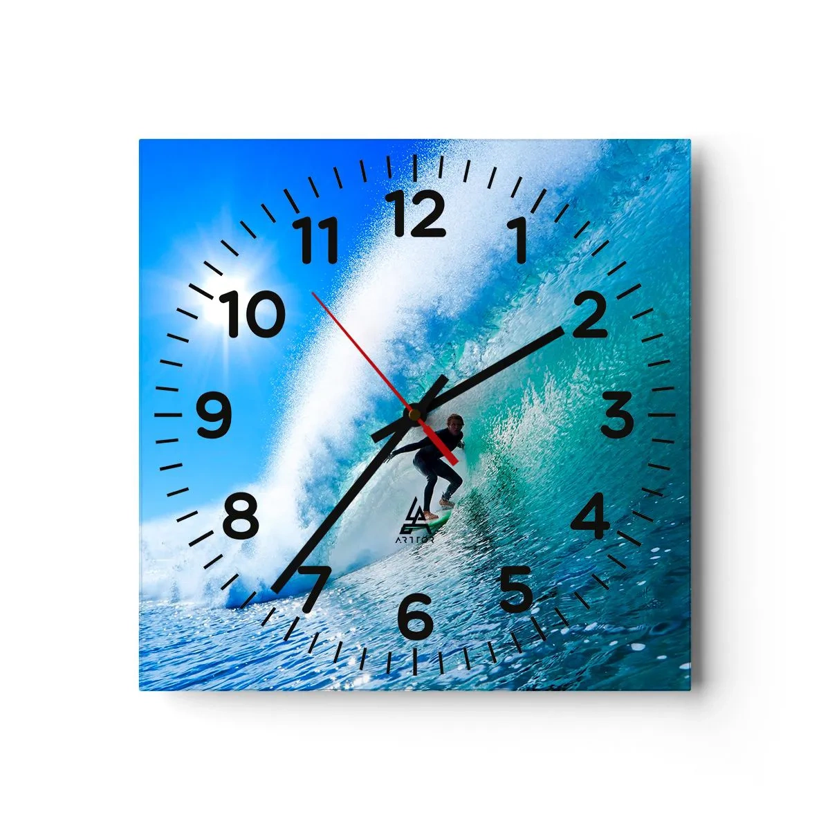 Orologio da parete - Orologio in Vetro - Attraverso il grande blu - 40x40 cm