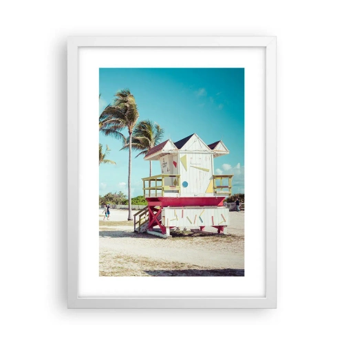 Poster in cornice bianca - Ti aspetta una bella giornata - 30x40 cm