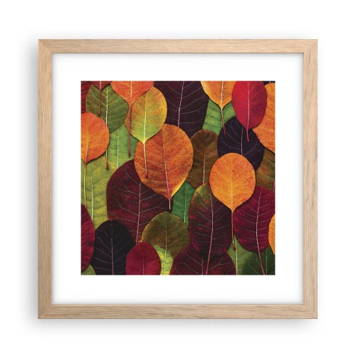 Poster in cornice rovere chiaro - Mosaico autunnale - 30x30 cm