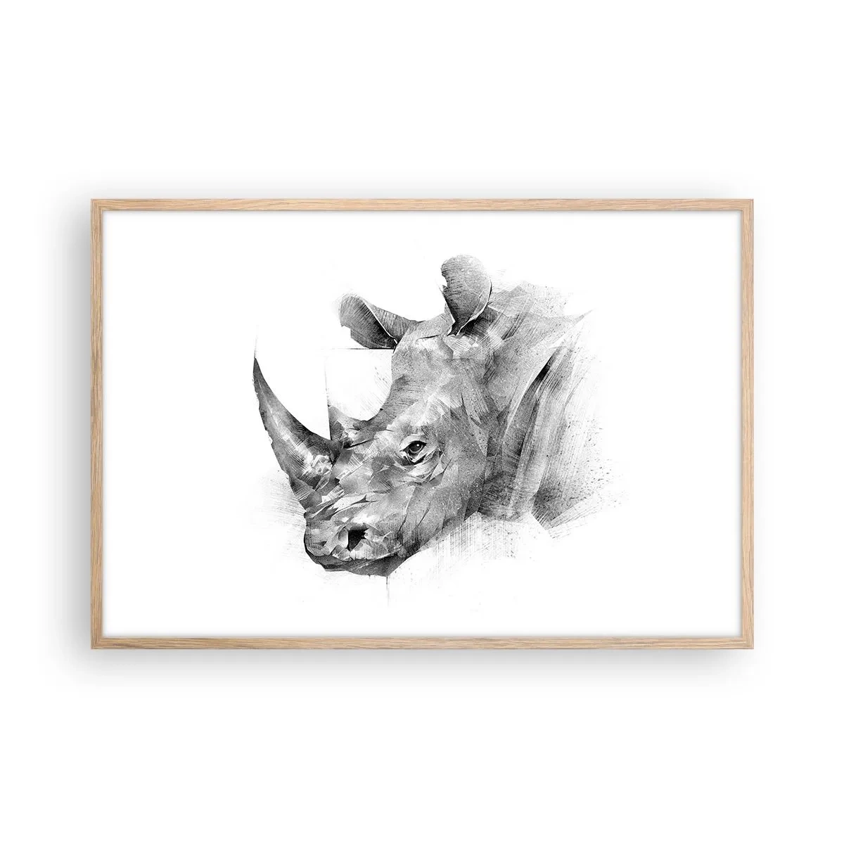 Poster in cornice rovere chiaro - Ritratto africano - 91x61 cm