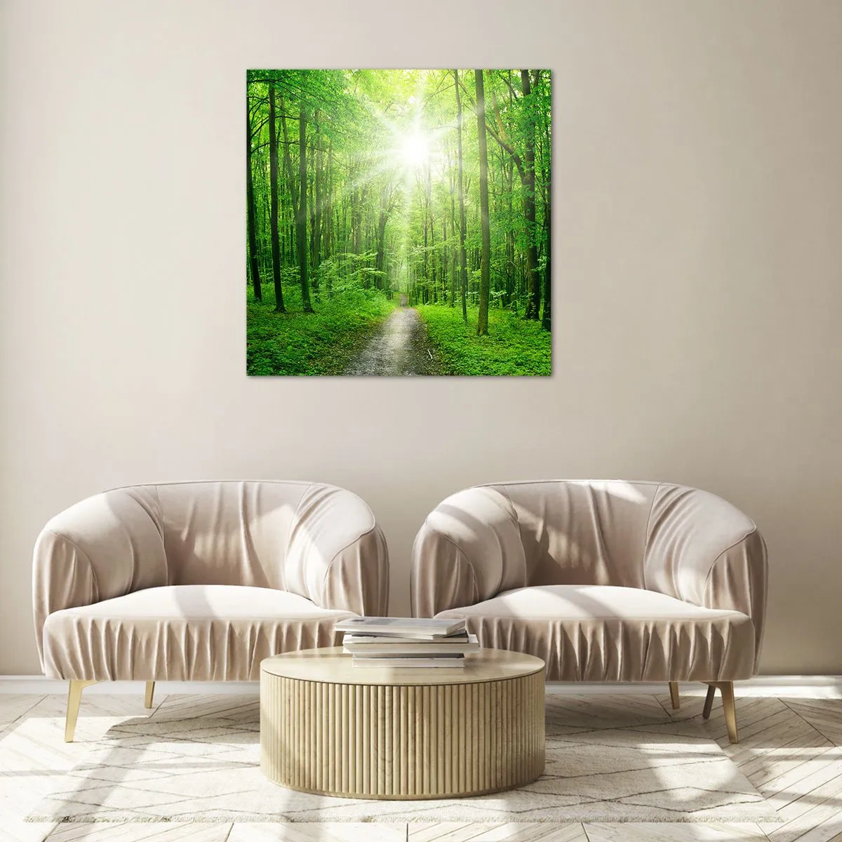 Quadro su vetro - Cattedrale verde - 70x70 cm