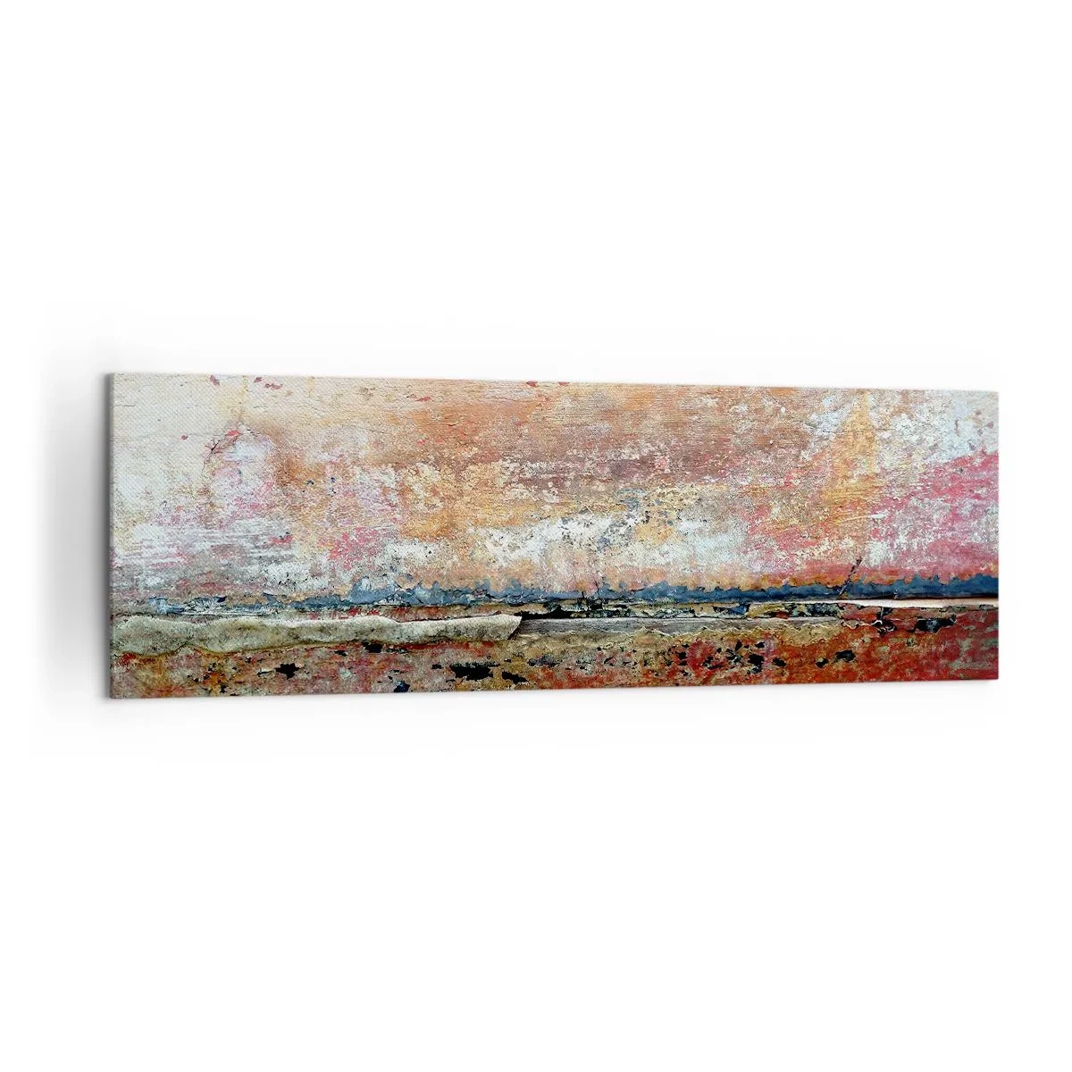 Quadro su tela - Stampe su Tela - Una composizione astratta ispirata al mare e alla natura. - 160x50cm - Forse è il mare - Decorazione murale moderna per soggiorno e camera da letto ARTTOR