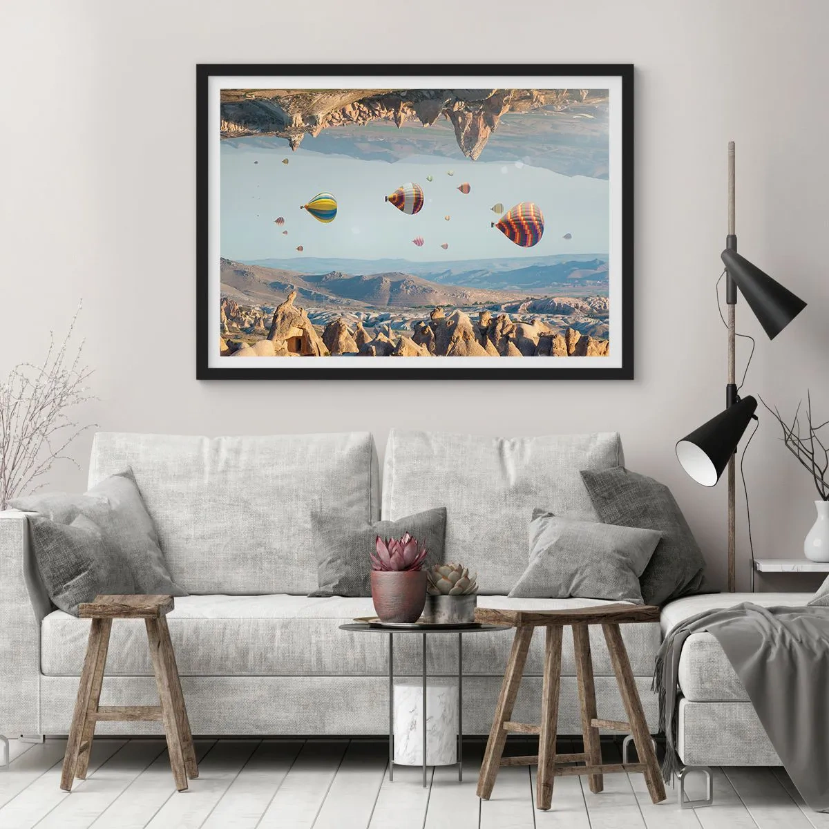Poster in cornice nera - Qui tutto è possibile - 50x40 cm