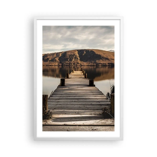 Poster in cornice bianca - Paesaggio nel silenzio - 50x70 cm