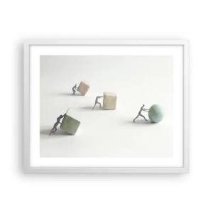 Poster in cornice bianca - È la vita - 50x40 cm