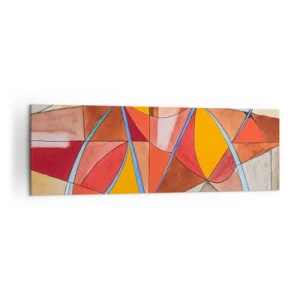Quadro su tela - Stampe su Tela - Una composizione astratta dai colori geometrici vivaci. - 160x50cm - Carosello, carosello dei sogni - Decorazione murale moderna per soggiorno e camera da letto ARTTOR