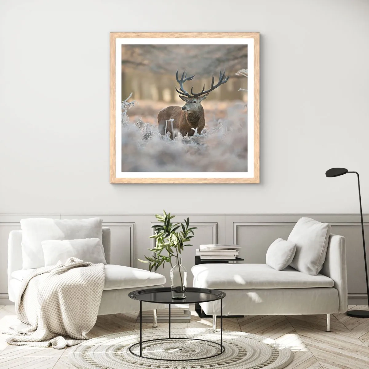 Poster in cornice rovere chiaro - Fresco mattino - 60x60 cm