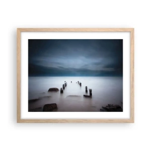 Poster in cornice rovere chiaro - Lago pensieroso - 50x40 cm