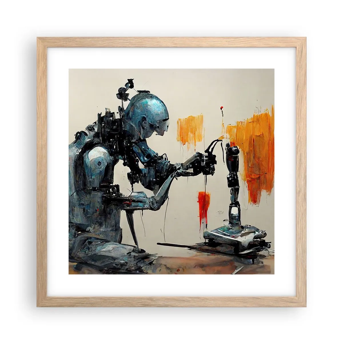 Poster in cornice rovere chiaro - È già domani... - 40x40 cm