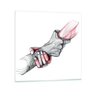 Quadro su vetro - Sei in buone mani - 50x50 cm