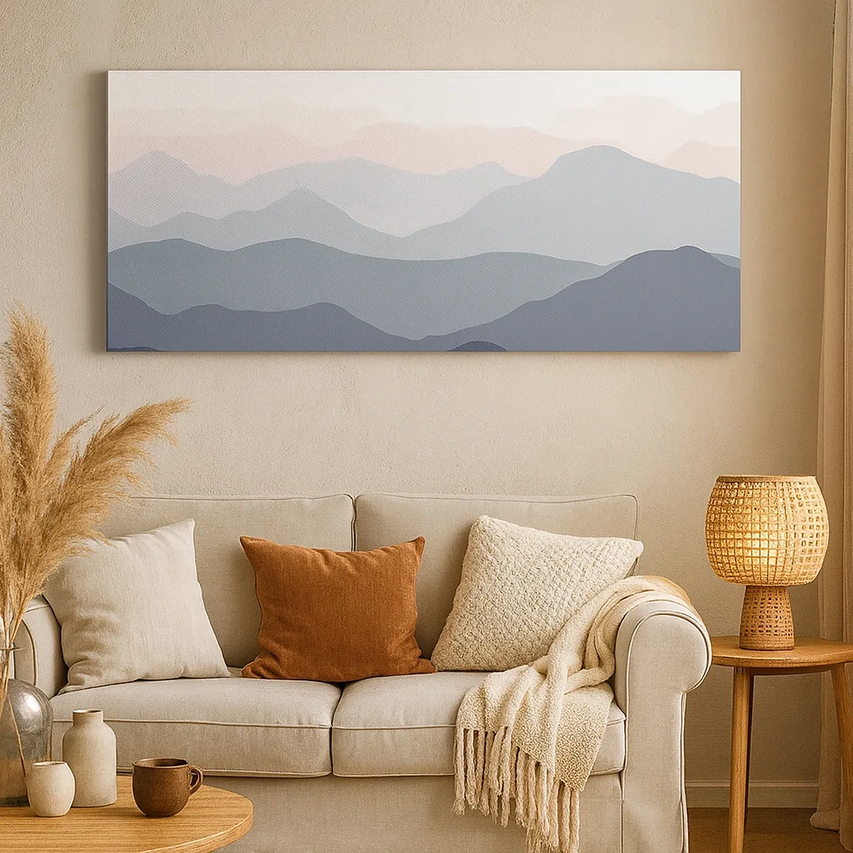 Quadro su tela - Stampe su Tela - Le onde dei monti - 30x30 cm