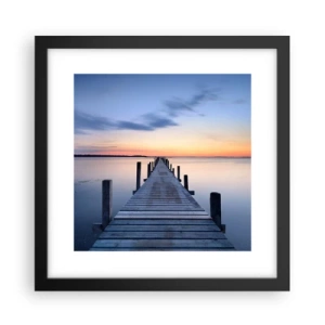 Poster in cornice nera - La calma di un dolce tramonto - 30x30 cm