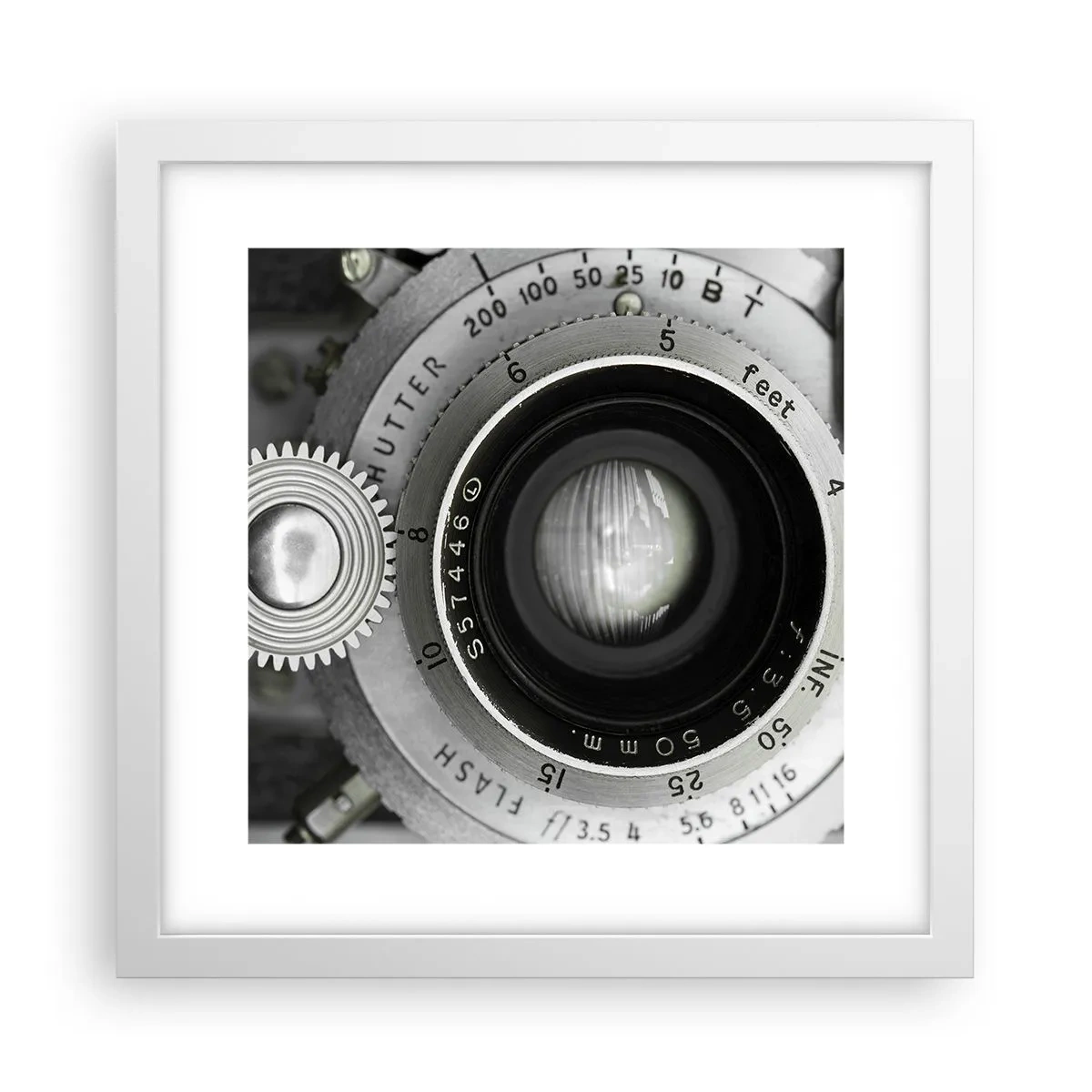 Poster in cornice bianca - Racconto su Hollywood - 30x30 cm