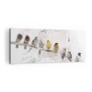 Quadro su tela - Stampe su Tela - Incontro alato - 100x40 cm