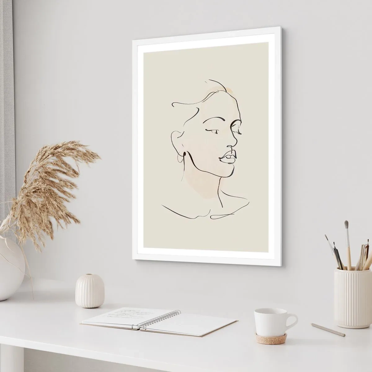 Poster in cornice bianca - Linea sicura - 30x40 cm