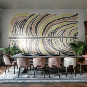 Fotomurali Premium Canvas - Astrazione piena di vita - Boho, Minimalismo, Pastello - 500x350 cm