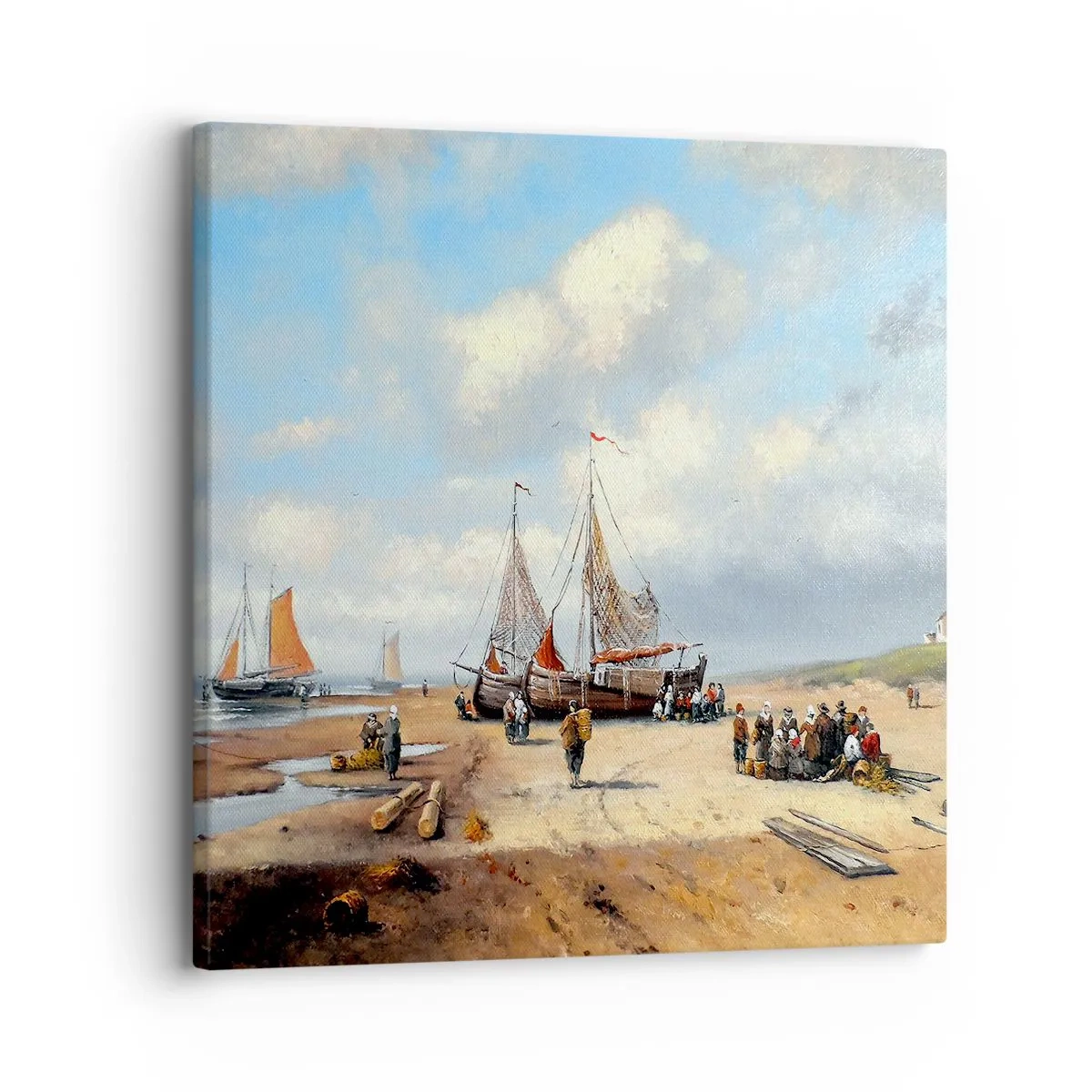 Quadro su tela - Stampe su Tela - Dopo una buona pesca - 30x30 cm