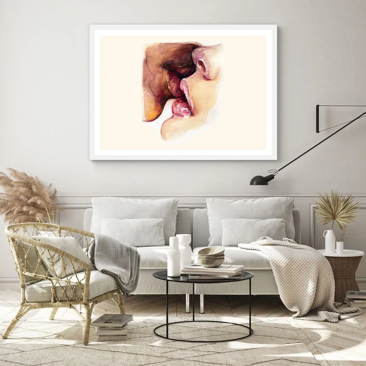 Poster in cornice bianca - Come notte e giorno, terra e cielo - 70x50 cm