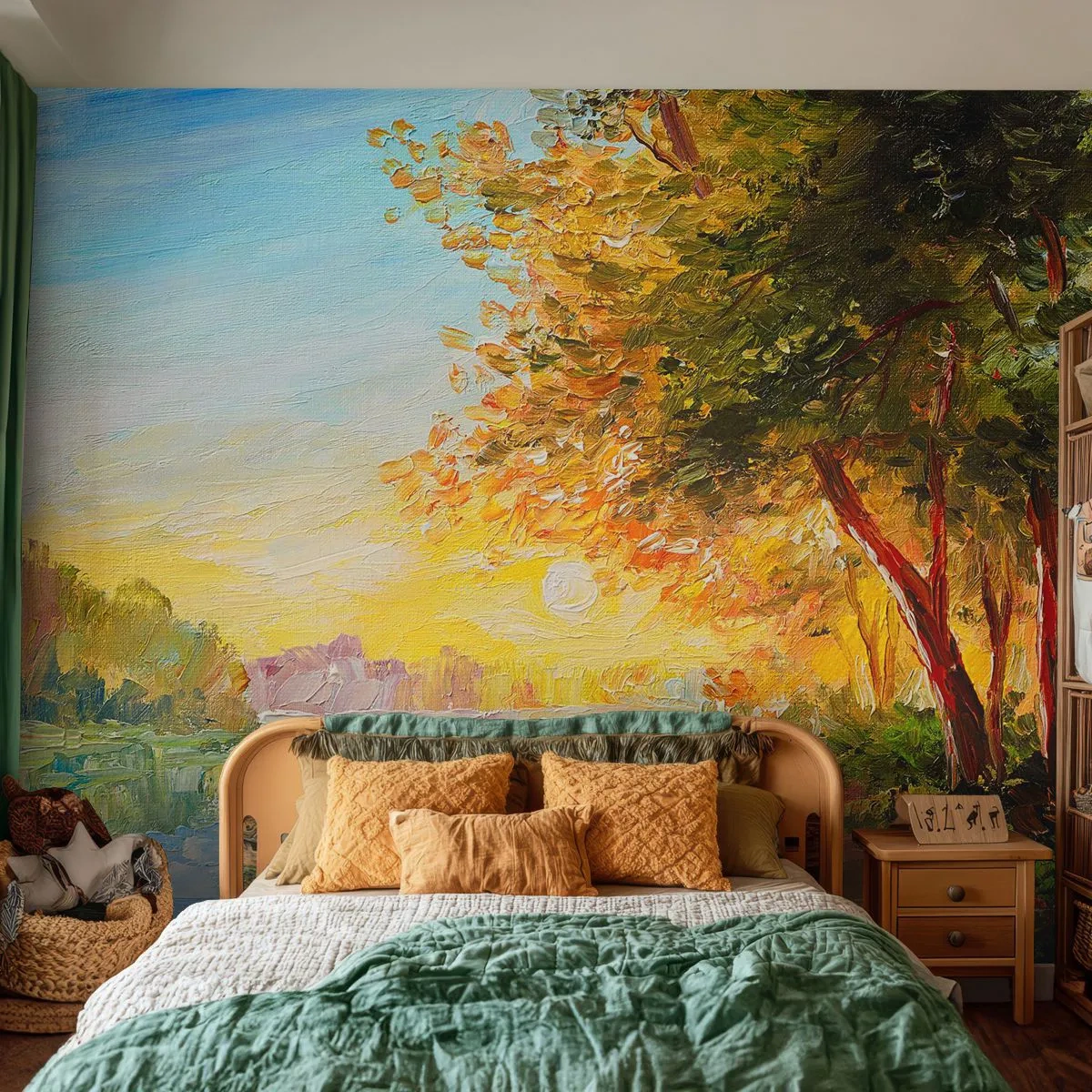 Fotomurali Premium Canvas - Et in Arcadia ego - Paesaggio, Fiume, Raggi del sole - 500x350 cm