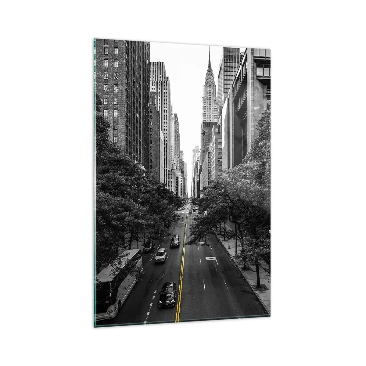 Quadro su vetro - Alba a New York - 80x120 cm
