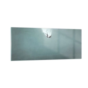 Quadro su vetro - Nell'abbraccio dell'oceano - 100x40 cm