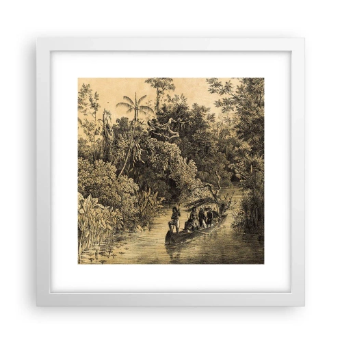 Poster in cornice bianca - Viaggio alla fonte - 30x30 cm