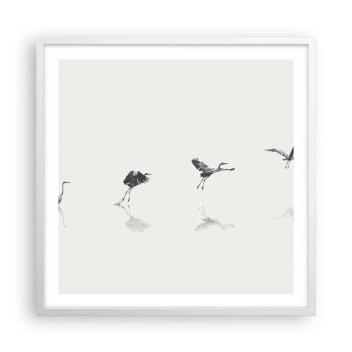 Poster in cornice bianca - Quattro semplici passi - 60x60 cm