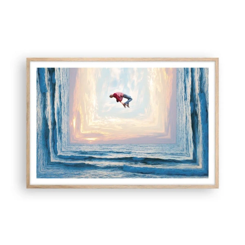 Poster in cornice rovere chiaro - In un'altra dimensione - 91x61 cm