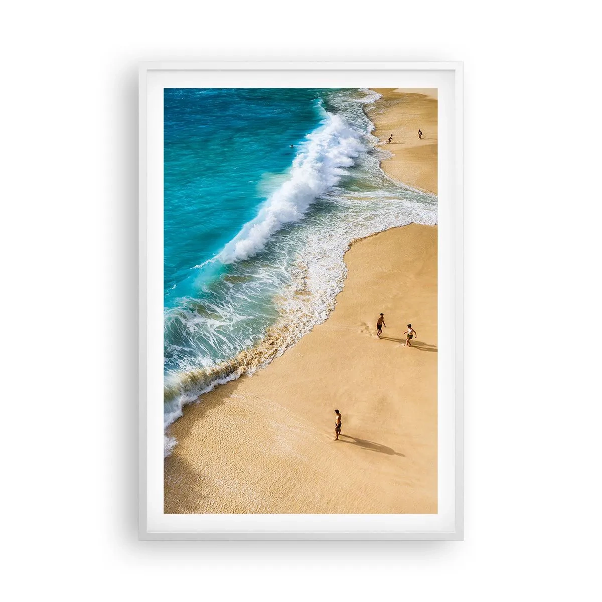 Poster in cornice bianca - E poi il sole, la spiaggia... - 61x91 cm