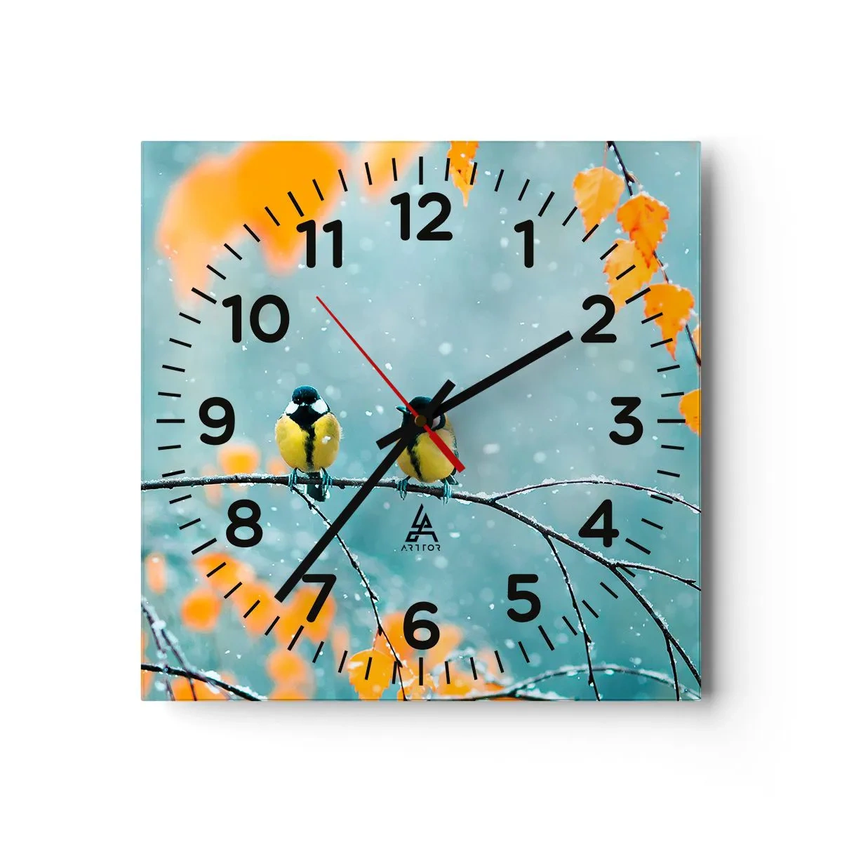 Orologio da parete - Orologio in Vetro - Pettegolezzi alati - 30x30 cm