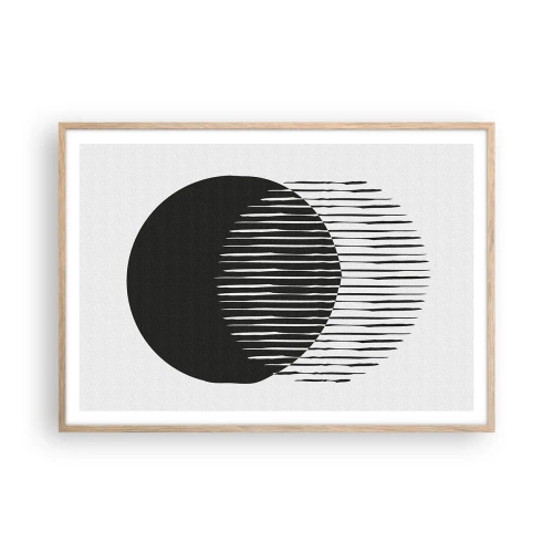 Poster in cornice rovere chiaro - Il suo alter ego - 100x70 cm