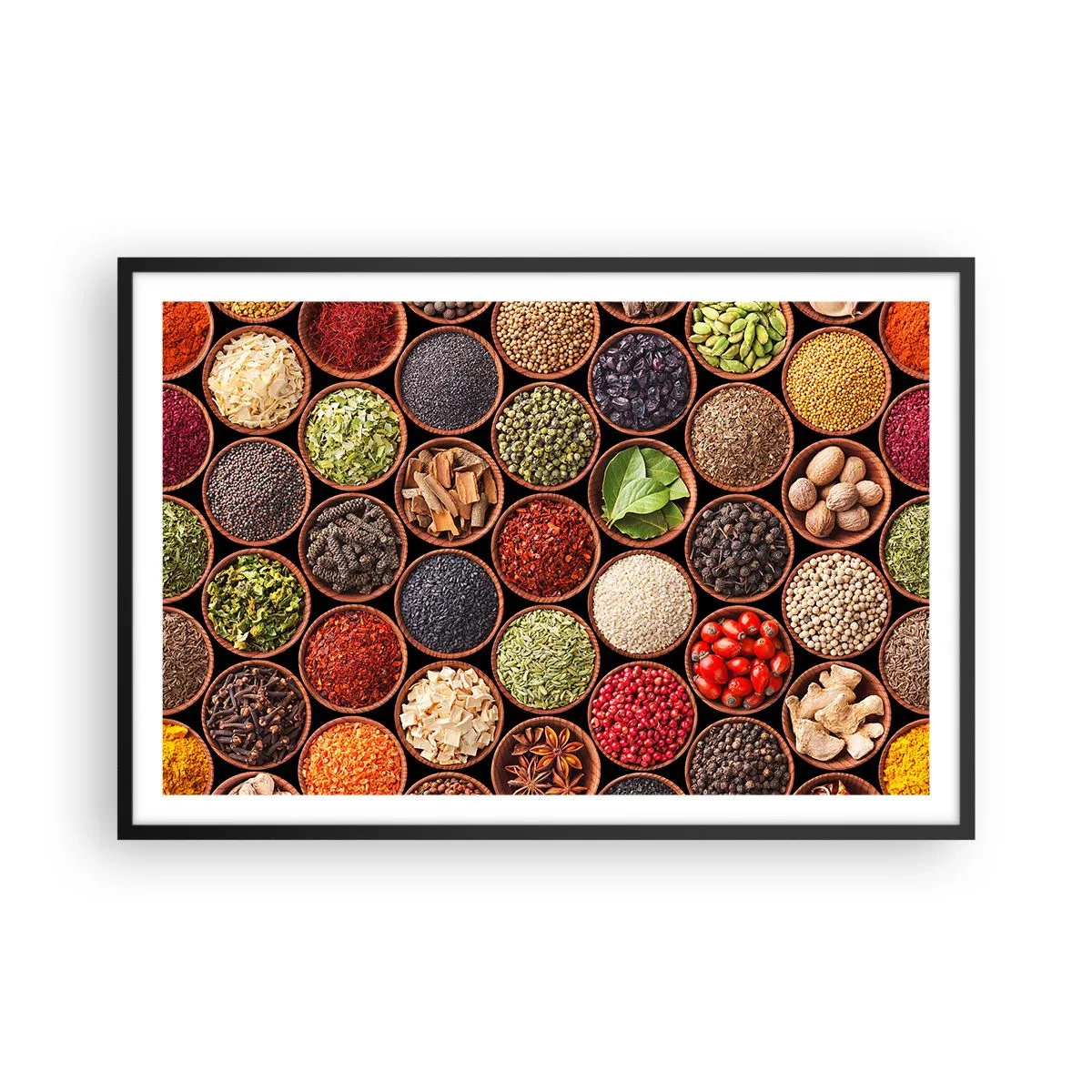 Poster in cornice nera - Tutti i gusti del mondo - 91x61 cm
