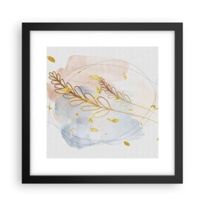 Poster in cornice nera - Soffio d'oro - 30x30 cm