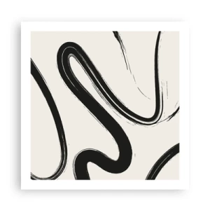 Poster - Capriccio bianco e nero - 60x60 cm