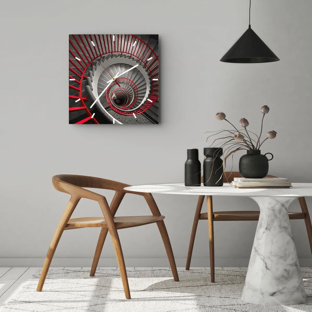Orologio da parete - Orologio in Vetro - I giochi dell'architettura - 40x40 cm