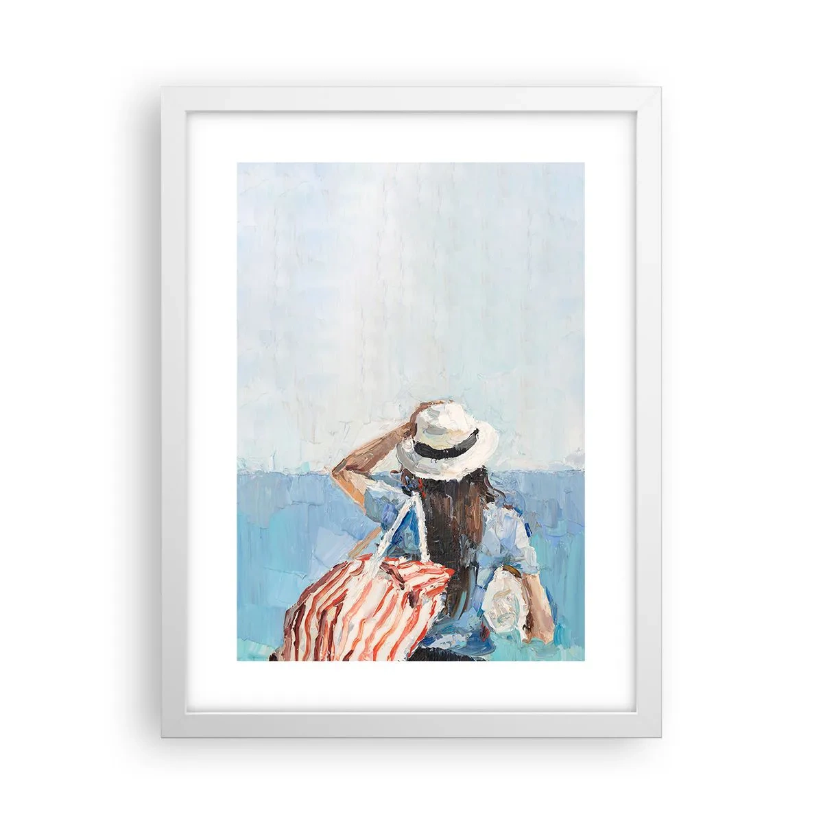 Poster in cornice bianca - Benvenuti in vacanza - 30x40 cm