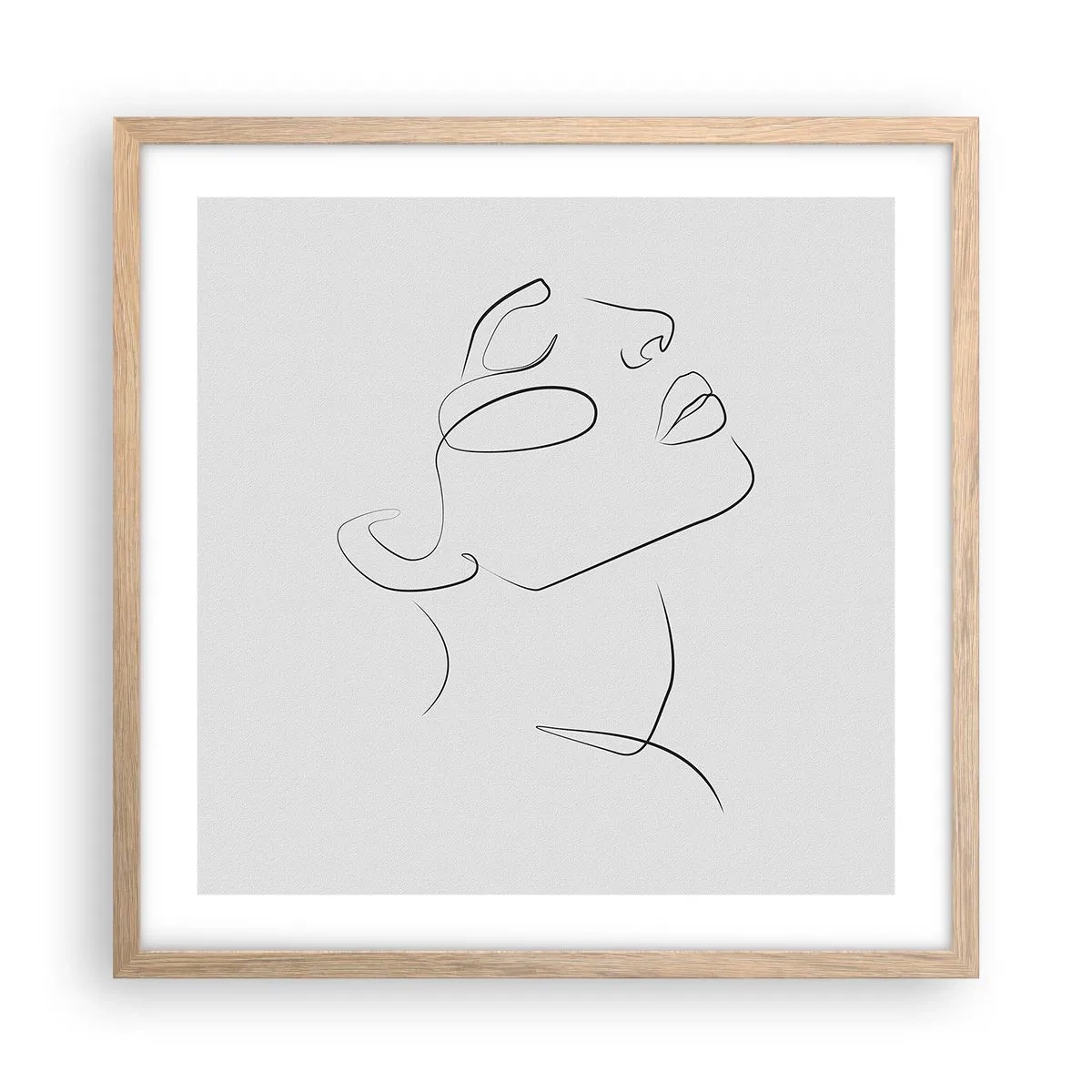 Poster in cornice rovere chiaro - I meandri dei sogni - 50x50 cm