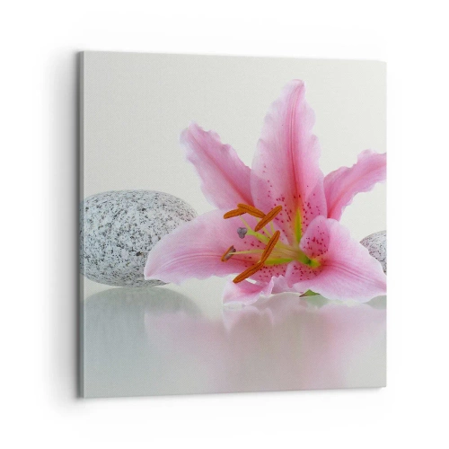Quadro su tela - Stampe su Tela - Studio in rosa, grigio e bianco - 60x60 cm