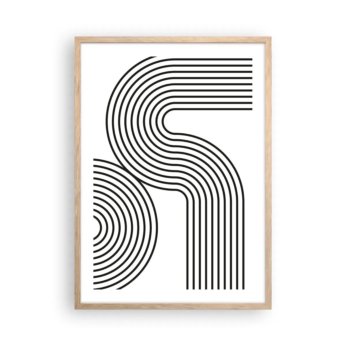 Poster in cornice rovere chiaro - In curva - 50x70 cm