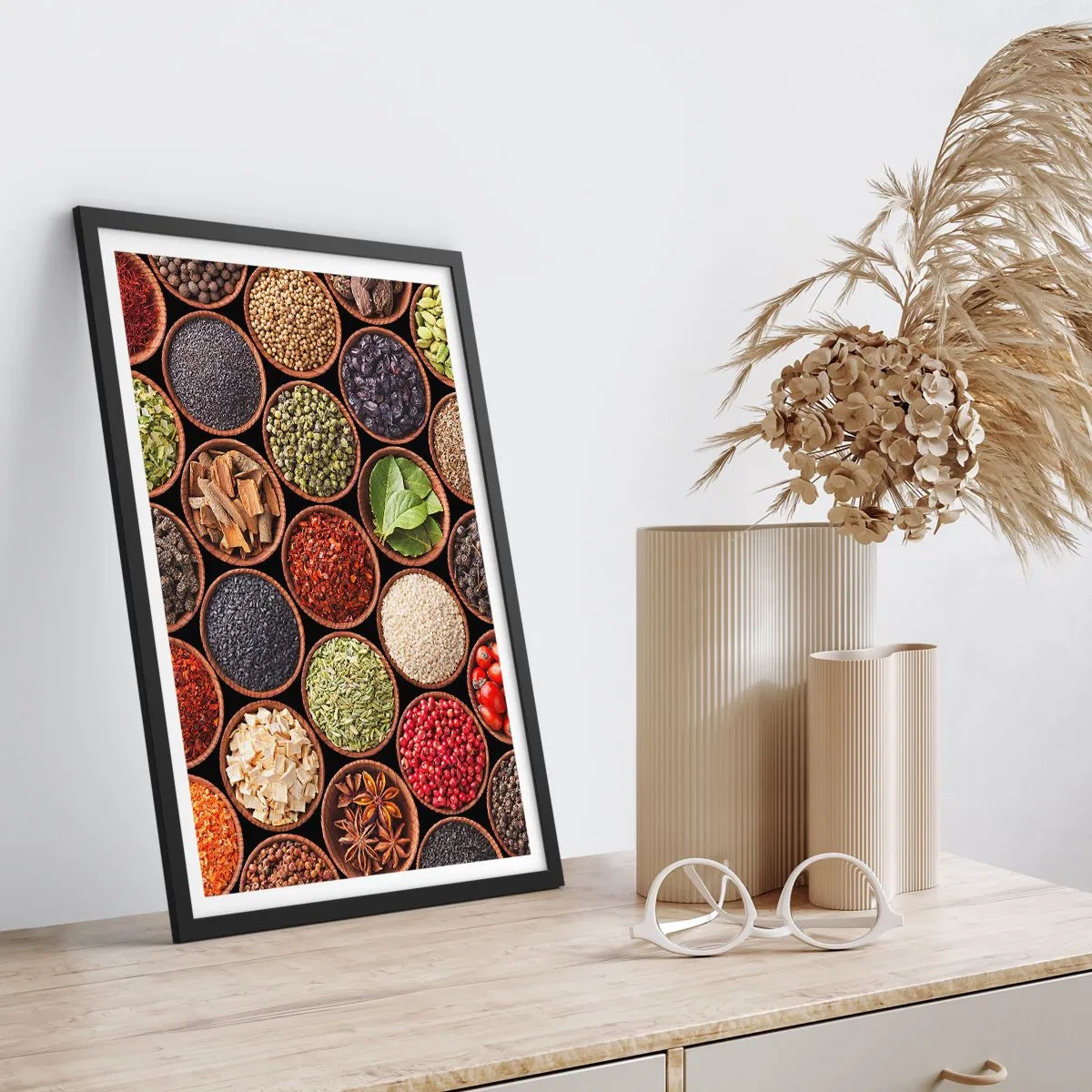 Poster in cornice nera - Tutti i gusti del mondo - 40x50 cm