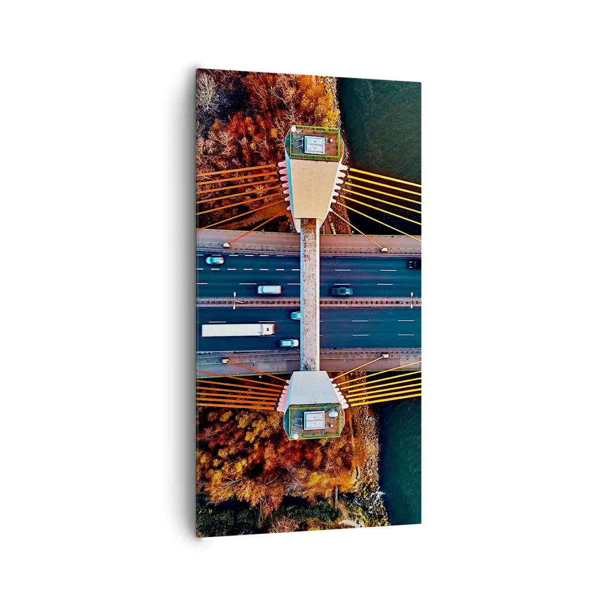 Quadro su tela - Stampe su Tela - Oltre il fiume, oltre il bosco - 65x120 cm