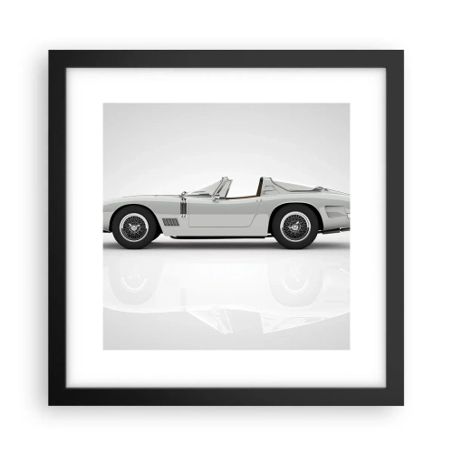 Poster in cornice nera - Promessa di divertimento - 30x30 cm