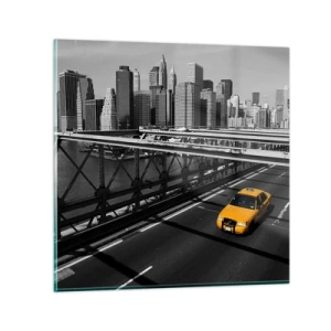 Quadro su vetro - Il colore della grande città - 70x70 cm