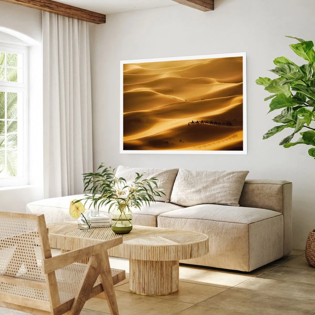 Poster - La carovana sulle onde del deserto - 40x30 cm
