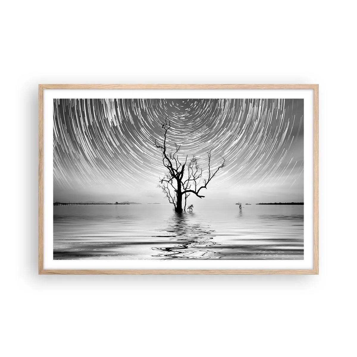 Poster in cornice rovere chiaro - Sinfonia della natura - 91x61 cm