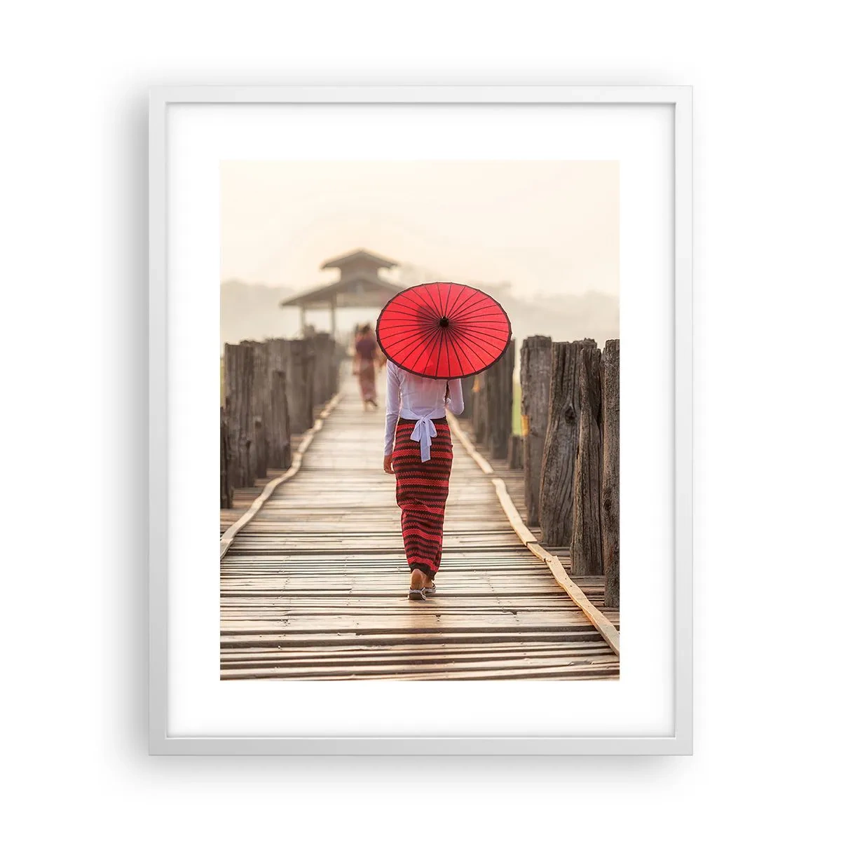 Poster in cornice bianca - Sul vecchio ponte - 40x50 cm