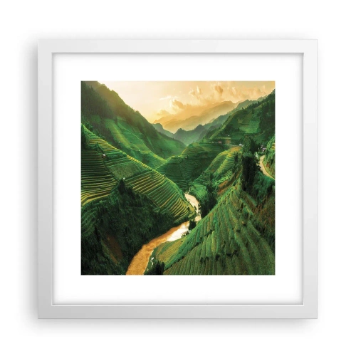 Poster in cornice bianca - Valle del Vietnam - 30x30 cm