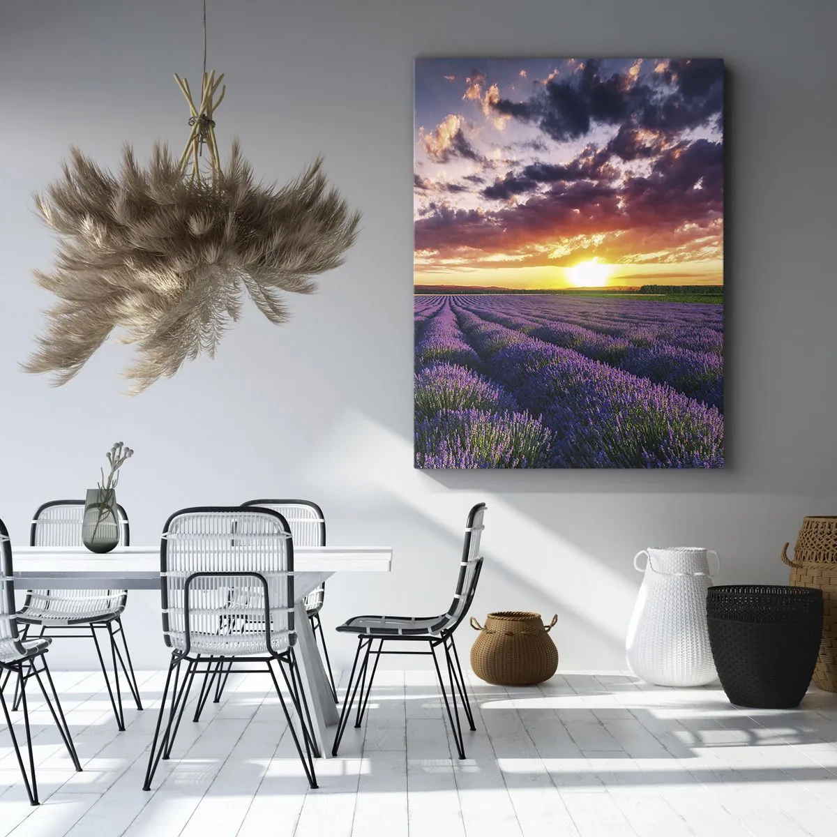 Quadro su tela - Stampe su Tela - Il mondo della lavanda - 55x100 cm